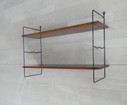 Vintage bookcase wall shelf walnut
