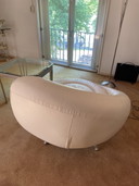 2x Vintage leather armchairs