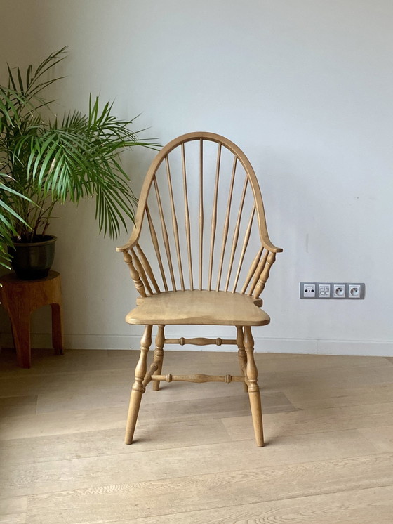 Image 1 of Set 6 Vintage Windsor Bar Chairs, Made In Slovenia