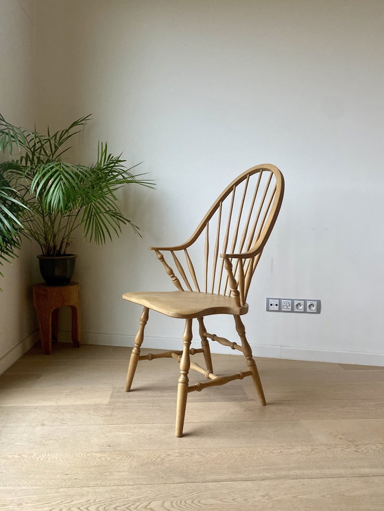 Image 1 of Set 6 Vintage Windsor Bar Chairs, Made In Slovenia