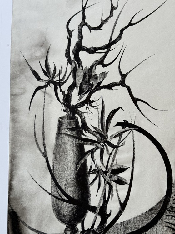 Eugène Eechaut - composition surréaliste à l'encre – Peintures et dessins, Paper (photo 4 of 12)