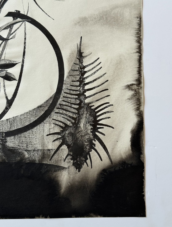 Eugène Eechaut - composition surréaliste à l'encre – Peintures et dessins, Paper (photo 5 of 12)