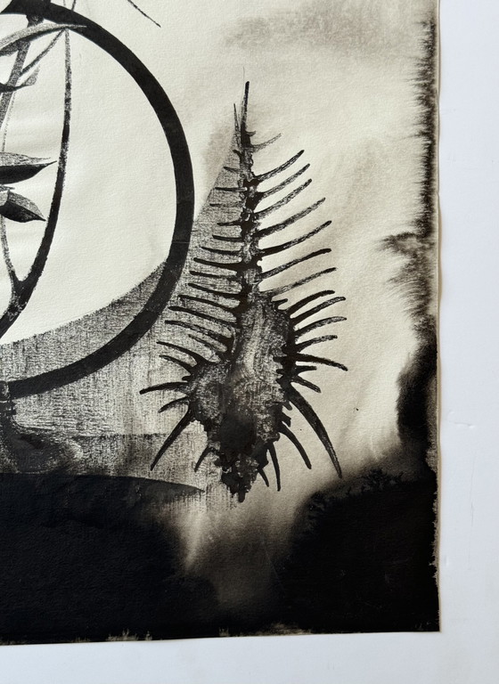 Eugène Eechaut - composition surréaliste à l'encre – Peintures et dessins, Paper (photo 8 of 12)