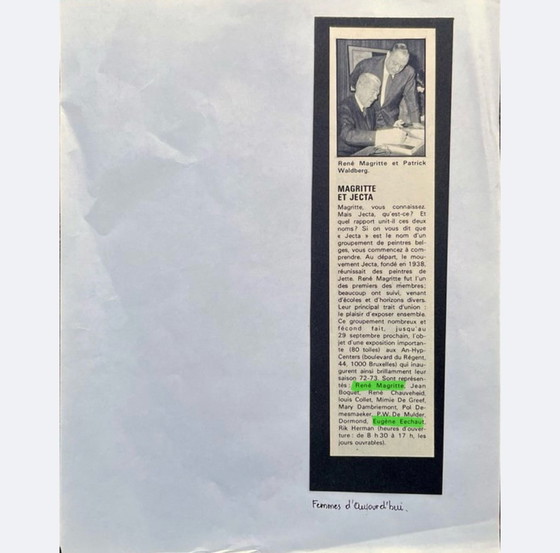 Eugène Eechaut - composition surréaliste à l'encre – Peintures et dessins, Paper (photo 12 of 12)