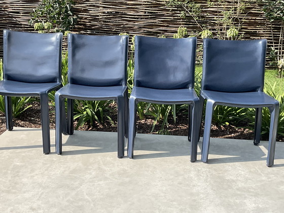 Image 1 of 4x Cassina Cab Chairs by Mario Bellini