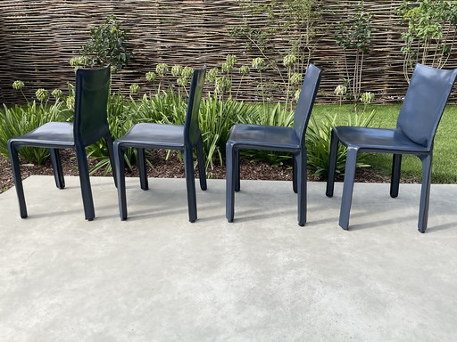 4x Cassina Cab Chairs by Mario Bellini