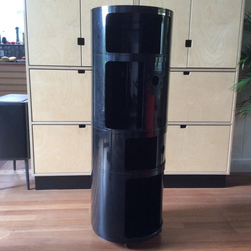 4x Kartell Componibile Cylinders Black