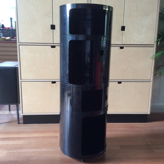 Image 1 of 4x Kartell Componibile Cylinders Black