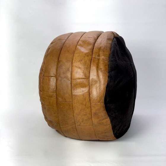 Image 1 of Vintage leather patchwork pouf for De Sede, 1970