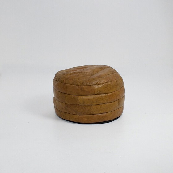 Image 1 of Vintage leather patchwork pouf for De Sede, 1970