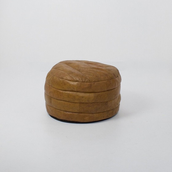 Image 1 of Vintage leather patchwork pouf for De Sede, 1970