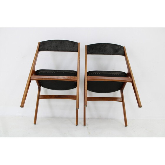 Image 1 of Pair of vintage Danish teak dining chairs, 1960s