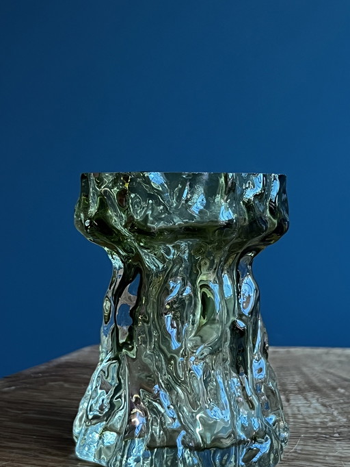 Ingridglass / Ingrid Light Green 'Bark' Vase '70