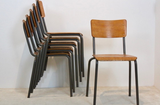 Image 1 of Dutch Design Industrial Plywood Chairs