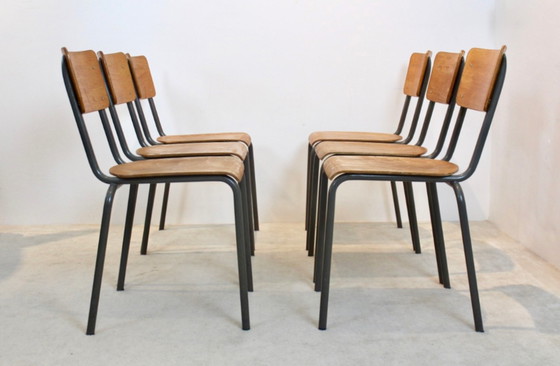 Image 1 of Dutch Design Industrial Plywood Chairs