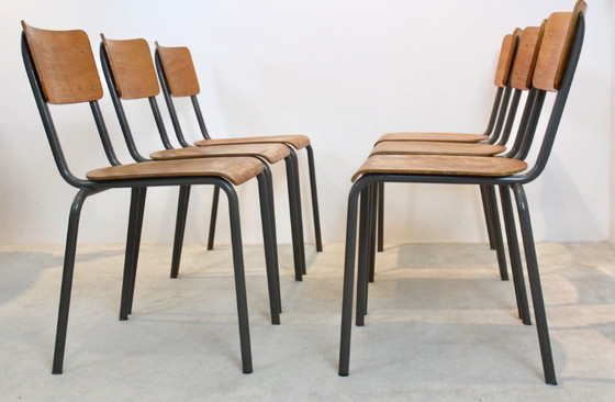 Image 1 of Dutch Design Industrial Plywood Chairs