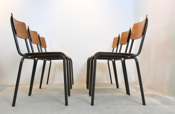 Image 1 of Dutch Design Industrial Plywood Chairs