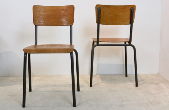 Image 1 of Dutch Design Industrial Plywood Chairs