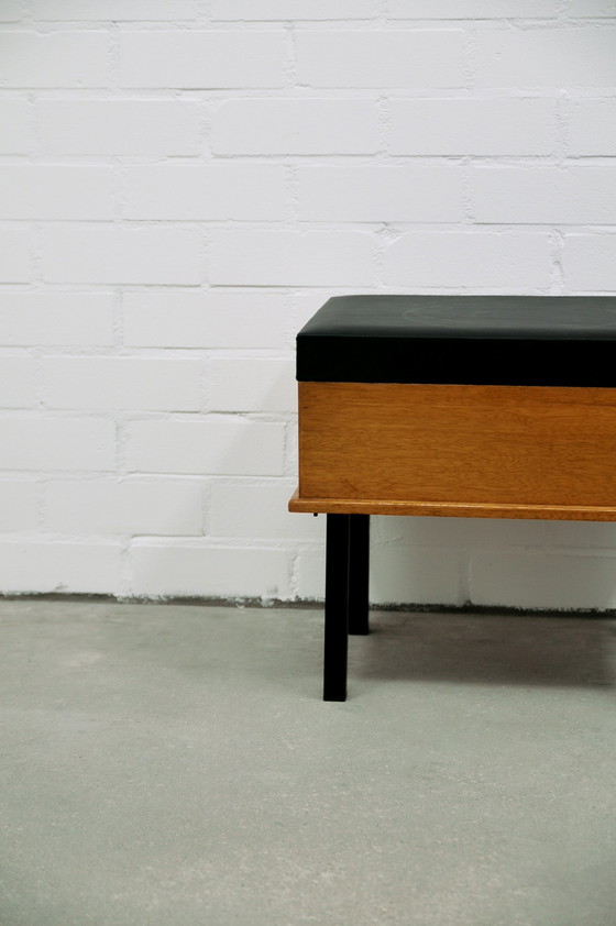 Image 1 of sewing stool black skai