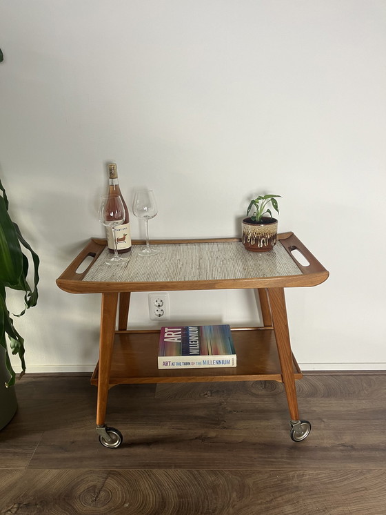 Image 1 of German 1960s Serving Cart Opal Kleinmöbel