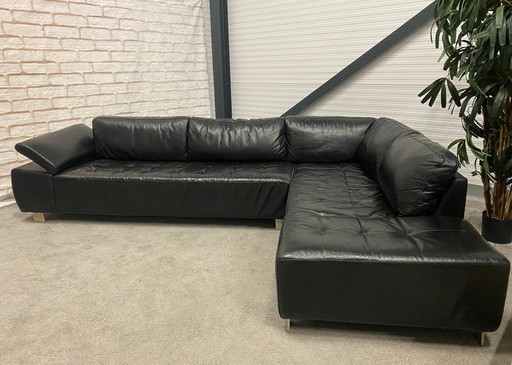 Henders And Hazel Real Leather Corner Sofa