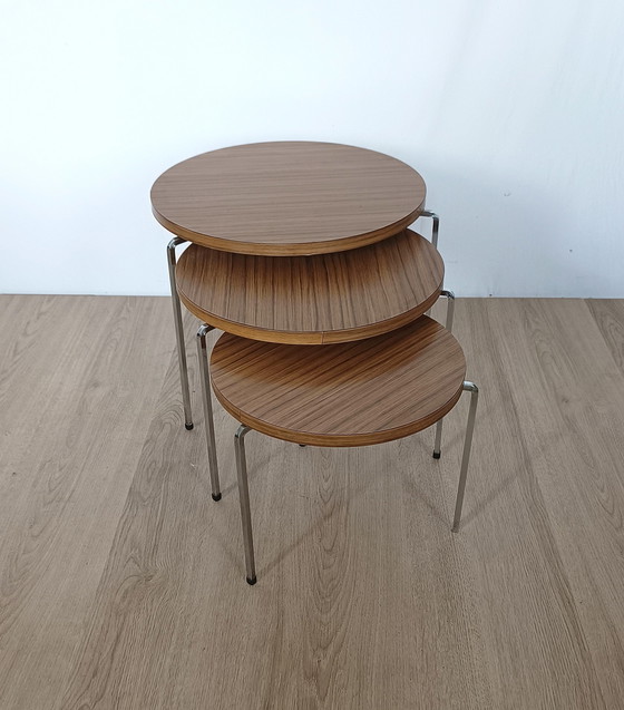 Image 1 of Vaza Roden Set Of Three Sixties Nesting Tables