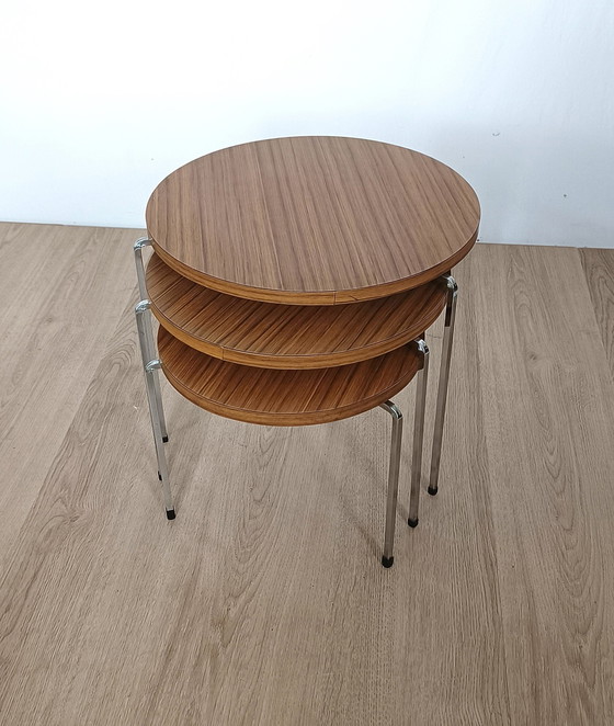 Image 1 of Vaza Roden Set Of Three Sixties Nesting Tables