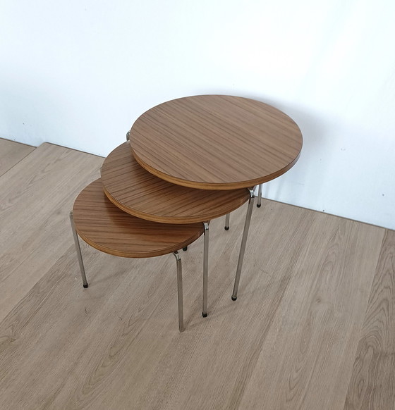 Image 1 of Vaza Roden Set Of Three Sixties Nesting Tables