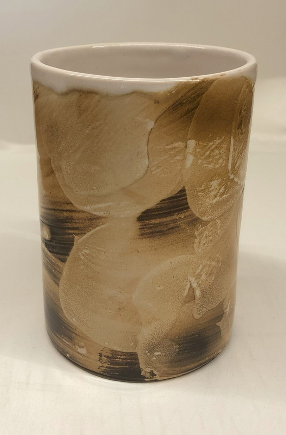 Image 1 of 4x Glazed Ceramic Cups Galerie Palissy À Vallauris