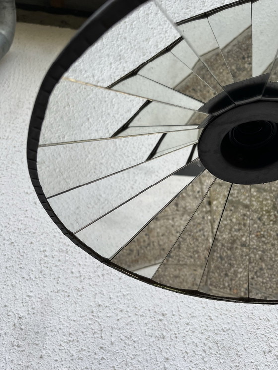 Image 1 of Lámpara colgante industrial de metal con espejo