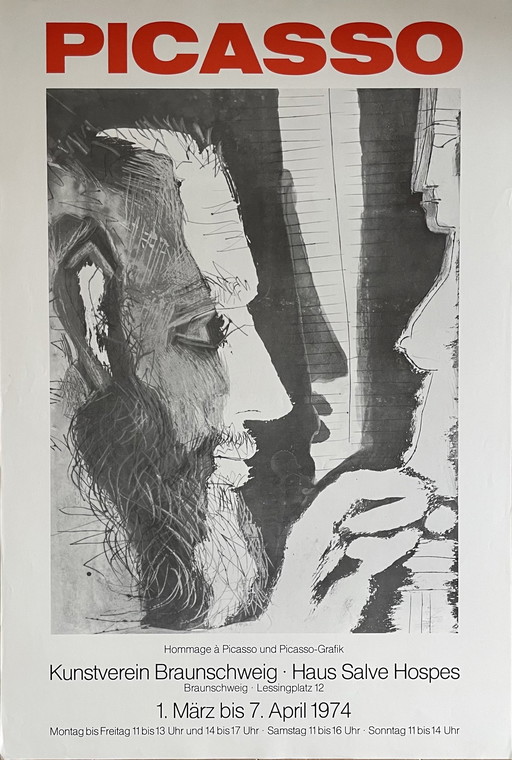 Pablo Picasso (1881-1973), Kunstverein Braunschweig Haus Salve Hospes, 1974, Printed In Germany