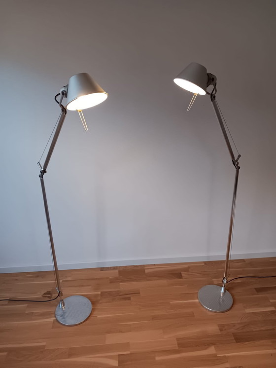 Image 1 of 2x Artemide Tolomeo Floor Lamp