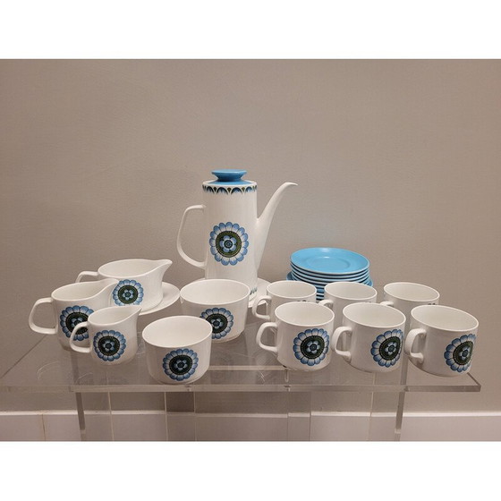 Image 1 of Vintage "Capri" porcelain coffee service for J and G Meakin, England 1970