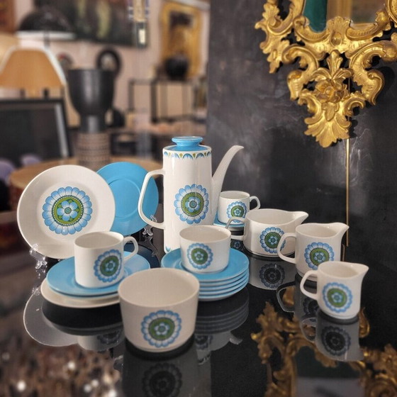 Image 1 of Vintage "Capri" porcelain coffee service for J and G Meakin, England 1970