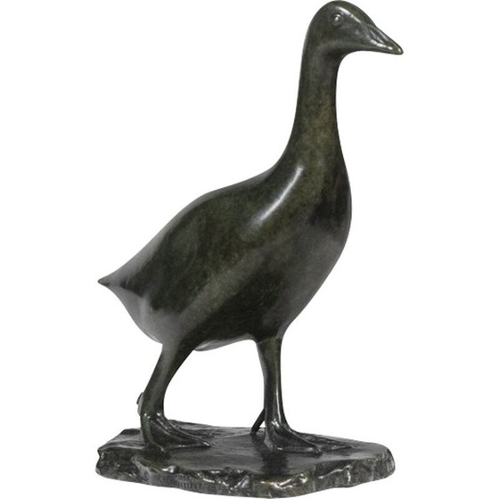 Image 1 of Vintage “Goose” bronze sculpture by François Pompon for Atelier Valsuani, 2006
