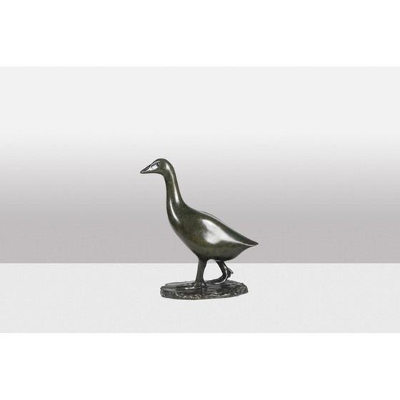 Image 1 of Vintage “Goose” bronze sculpture by François Pompon for Atelier Valsuani, 2006