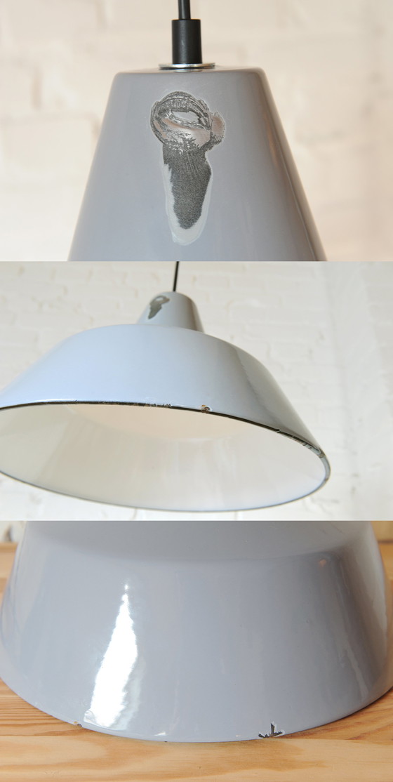 Image 1 of Louis Poulsen gray enamel hanging lamp