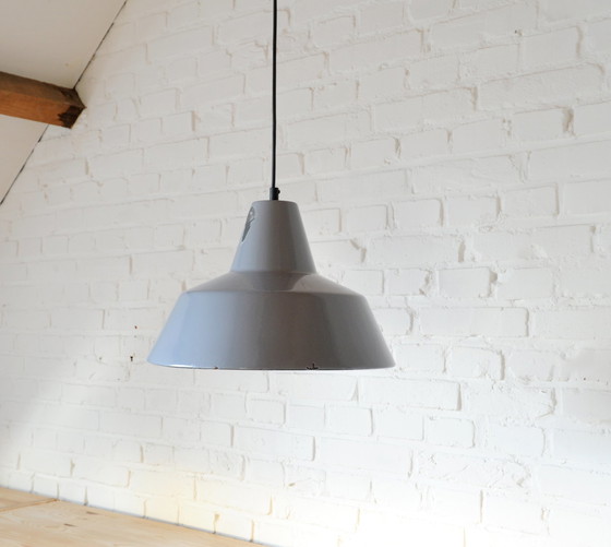 Image 1 of Louis Poulsen gray enamel hanging lamp