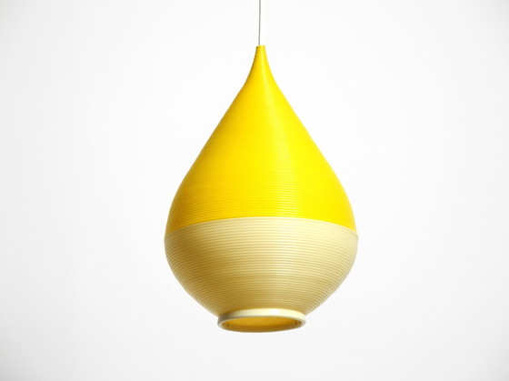 Image 1 of Beautiful Original Large 1960S Heifetz Rotaflex Pendant Lamp In Drop Shape