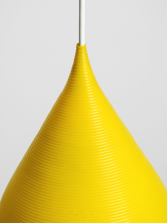 Image 1 of Beautiful Original Large 1960S Heifetz Rotaflex Pendant Lamp In Drop Shape