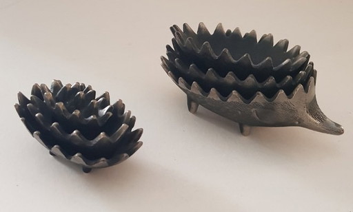 Stackable Hedgehog Ashtrays By Walter Bosse For Hertha Baller, 1950S, Set Of 6