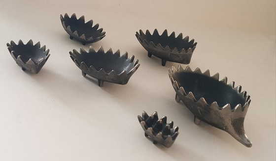 Image 1 of Stackable Hedgehog Ashtrays By Walter Bosse For Hertha Baller, 1950S, Set Of 6