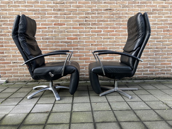 Image 1 of 2x Durlet Dayton Relax black leather