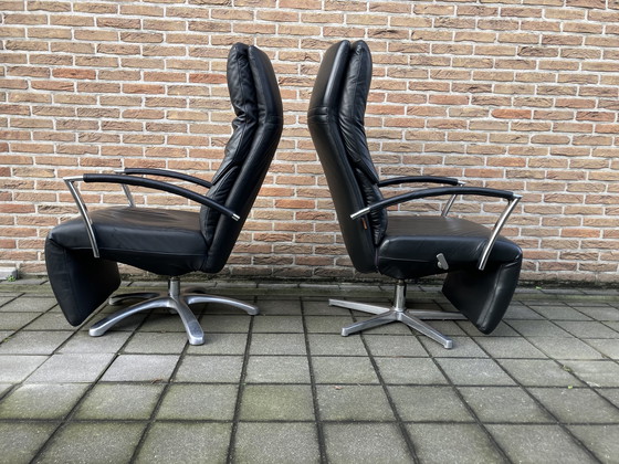 Image 1 of 2x Durlet Dayton Relax black leather