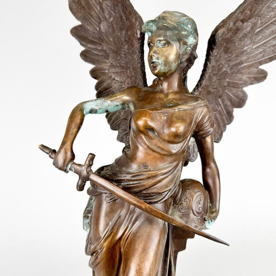 Image 1 of Vintage bronze sculpture Angel with Sword