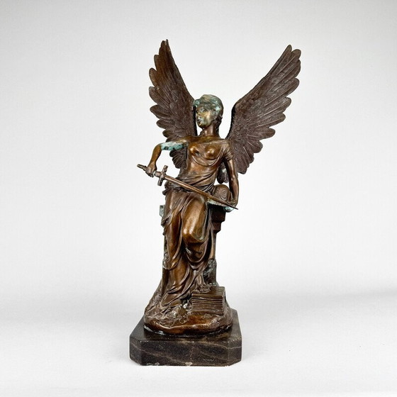 Image 1 of Vintage bronze sculpture Angel with Sword