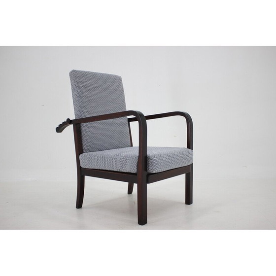 Image 1 of Vintage adjustable beech armchair, Czechoslovakia 1940