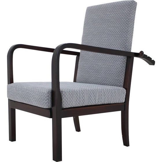 Image 1 of Vintage adjustable beech armchair, Czechoslovakia 1940