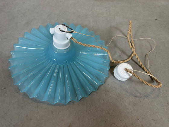 Image 1 of Vintage Collar Lamp - Glass And Porcelain