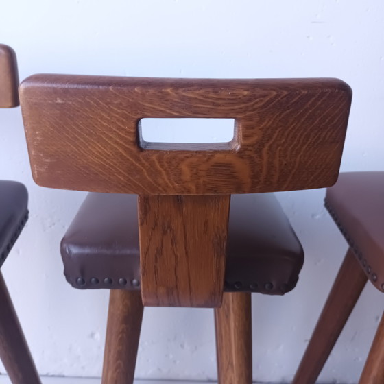 Image 1 of 3 + 1 Vintage brutalist bar stool